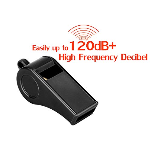 Loud Plastic Whistles with Lanyards - 12 Pack for Coaches & Emergencies