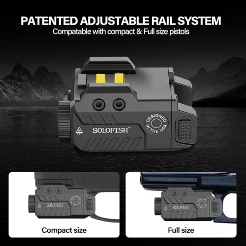 Solofish Green Laser Light Combo with Pistol Strobe & Momentary Railed Gun