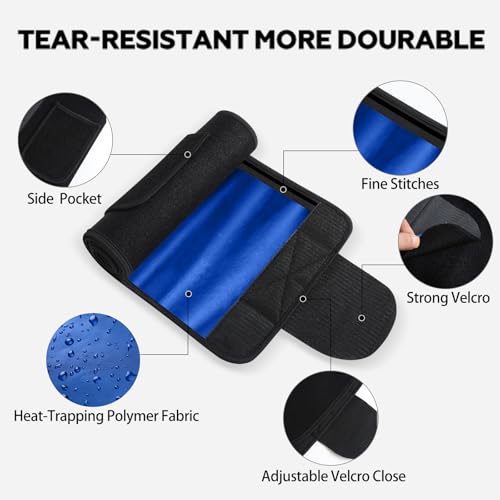 Waist Trimmer Belt for Men & Women - Solid Black, Medium Size