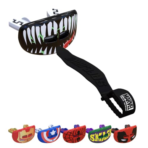 Venom Lip Guard - Breathable Mouth Guard with Detachable Strap for Football & Lacrosse