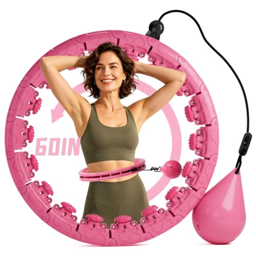 Infinity Weighted Hula Hoop - Detachable Exercise Hoop, Pink