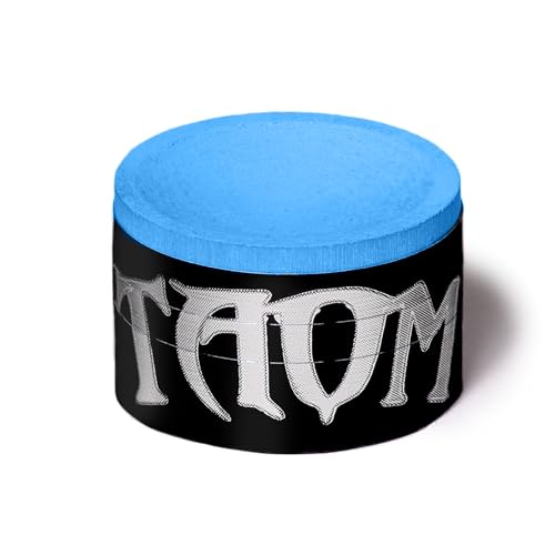 TAOM V10 Blue Billiard Pool Cue Chalk with Bullet Chalk Holder