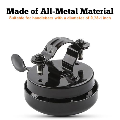 All-Metal Bicycle Bells 2 Pack - Loud Sound, Easy Install, YYS-WG-005