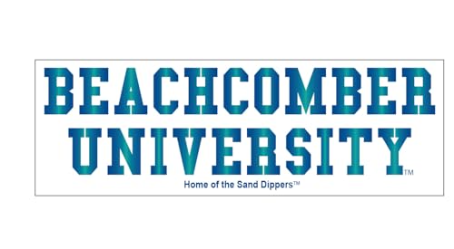Beachcomber University Logo Stickers - Classic Rectangular