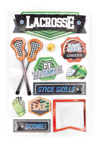 3D Lacrosse Stickers - Dimensional Accent Sticker Sheet