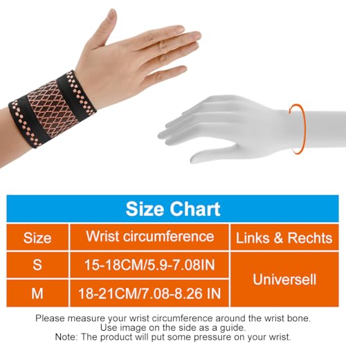 Wrist Brace 2 Pack - Elastic Wrist Support for Joint Pain, M