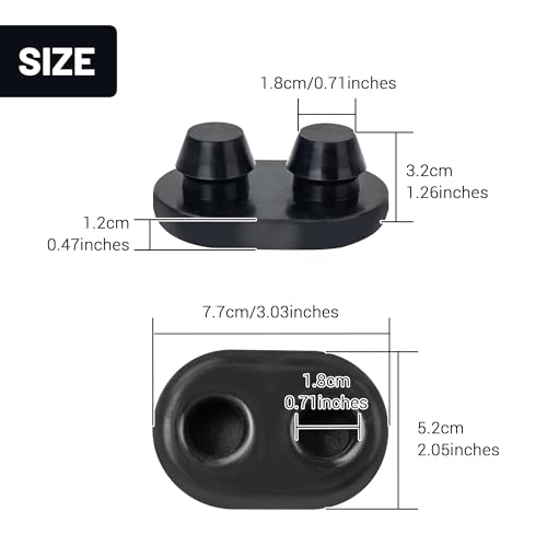 Non-Slip Rubber Feet Replacement for RTIC & YETI Coolers - 2 Pack