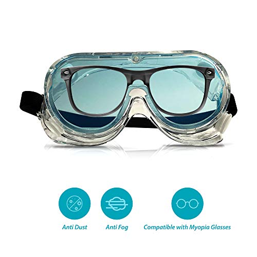Protective Safety Goggles - Transparent Lightweight Eyewear