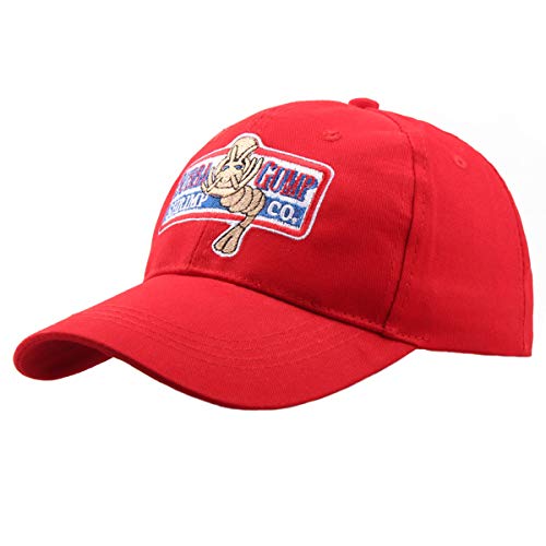 Unisex Shrimp Co. Embroidered Adjustable Cotton Cap - Red, One Size