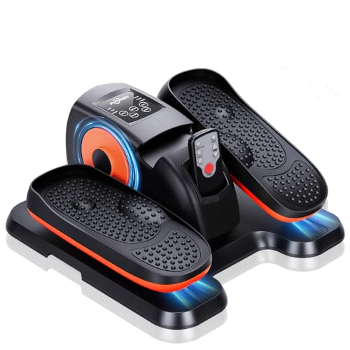Under Desk Elliptical Machine - Quiet Electric Pedal Exerciser with Remote & 12 Speeds