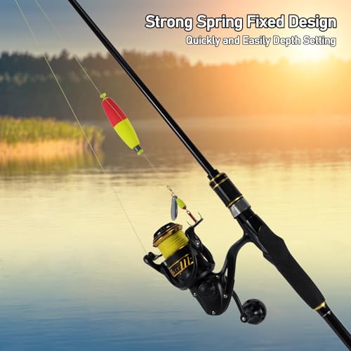 Weighted Fishing Floats - EVA Foam Snap-On Design, Red - 5 Pack, 1.4"
