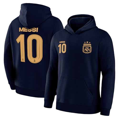Argentina Football Association Lionel Messi Pullover Hoodie - Navy, Small