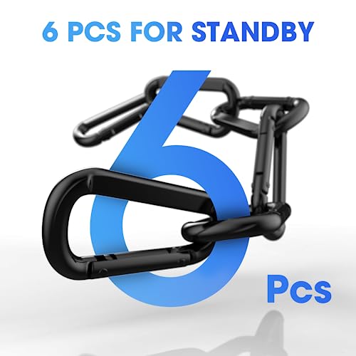 Heavy Duty Carabiner Clip - 3-Inch Steel Spring Hook for Hiking, Camping, Dog Leash & Keychain