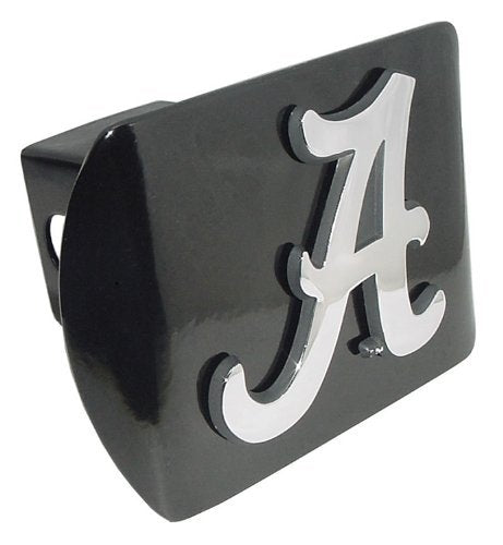 NCAA Alabama Crimson Tide Trailer Hitch Cover - Black & Chrome
