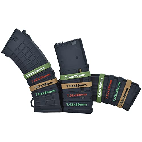 7.62x39mm Magazine Marking Bands - 12 Pack Black/Red