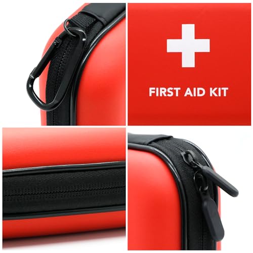 Faylapa Waterproof First Aid Kit Bag 6.2x4.7x1.9 inch Portable Emergency Medical Case for Travel Camping Boat