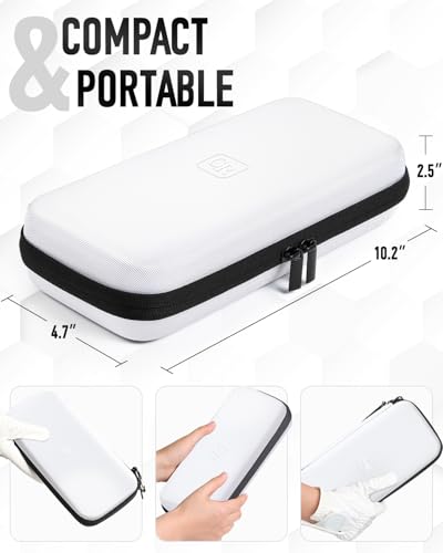 GLORIEROO White XL Odor-Absorbing Golf Glove Case with Organizer & Shaper