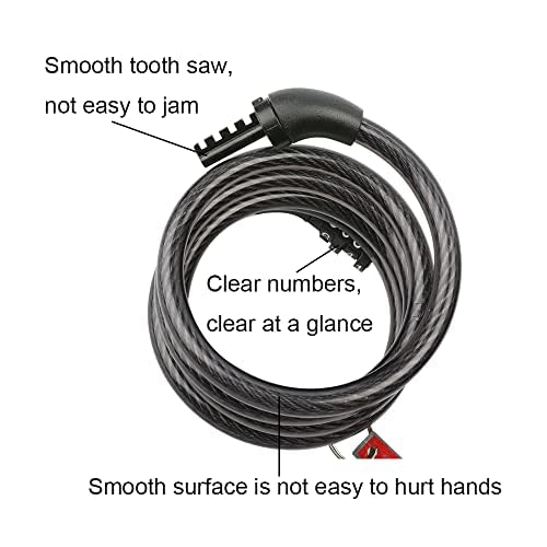 Combination Lock Cable Chain - Detachable Bike & Motorcycle Security