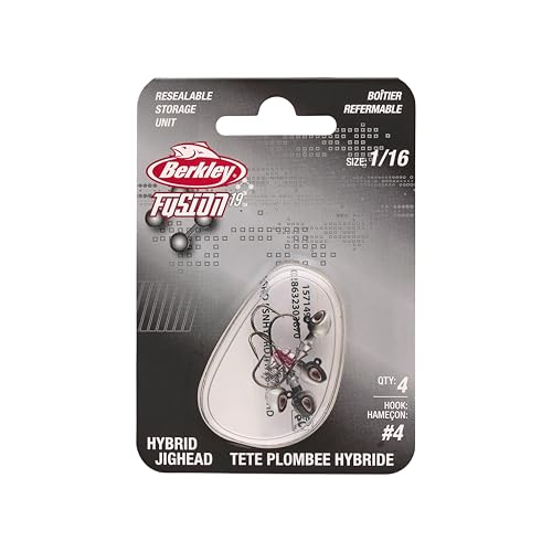 Hybrid Fishing Jigheads - 1/16 oz Fish Head with 4 Hooks