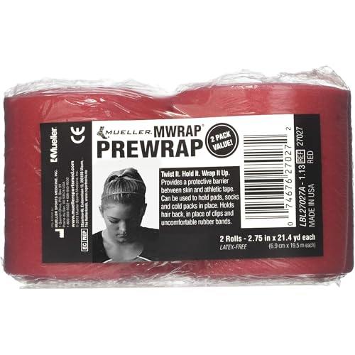Athletic Tape Underwrap - MWrap Pre-Wrap for Sports, Red