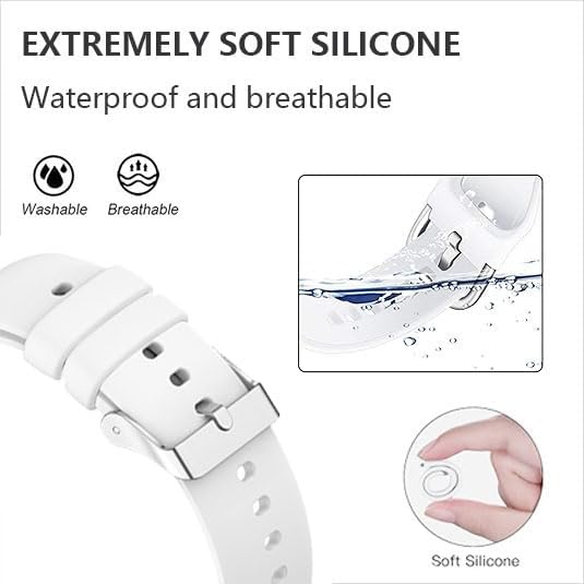 8-Pack Silicone Watch Bands for Mingdaln G28 G20 Smart Watches, Adjustable Replacement Straps