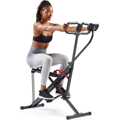 Smart Upright Row-N-Ride Trainer - Adjustable Resistance, 330LB Capacity, Black