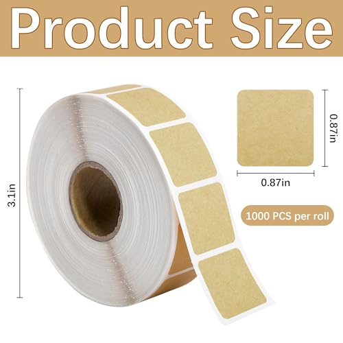2000Pcs Square Target Pasters, 0.87" Self-Adhesive Target Stickers