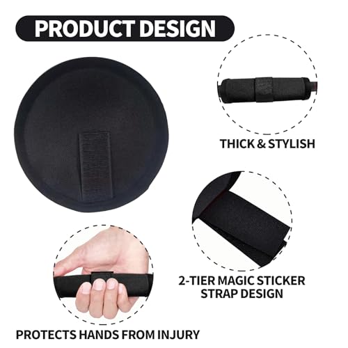 Creztail 6pcs Fishing Hook Covers 5.9in Roll-Up Lure Wraps, Black