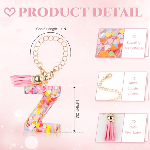Initial Letter Charm for Tumbler Handle - Pink Z
