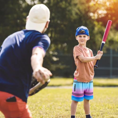 Funnysoft Baseball Mesh Shorts for Boys Small Multicolor - Crayon Mesh Shorts with Side Pocket