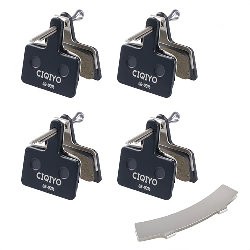 Bike Brake Pads - 4 Pairs Semi-Metallic Black, High-Quality Materials