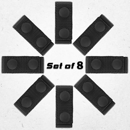Belt Keepers for Duty Belt - 8 Pcs, 2¼ Wide, Black