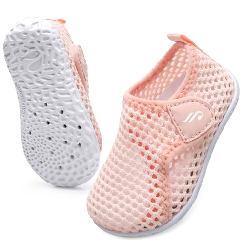 JIASUQI Baby Water Shoes for Toddler Girls & Boys 2.5-3 Years Pink Beach Sandals