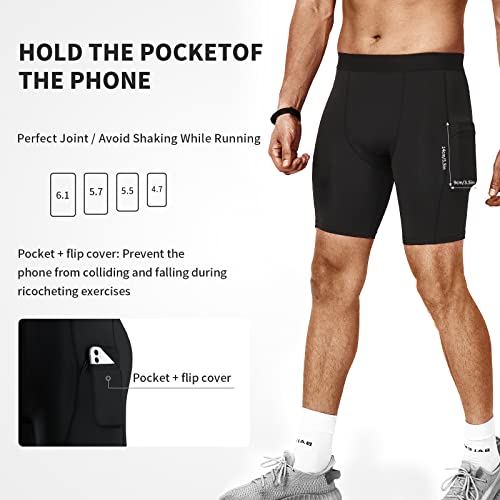 Compression Shorts for Men - X-Large Black Athletic Baselayer