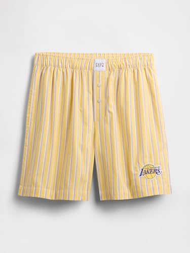 Women's NBA Soft Poplin Lounge Shorts - Large / Lakers Country Yellow