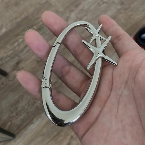 Silver Carabiner Keychain - Y2K Minimalist Design
