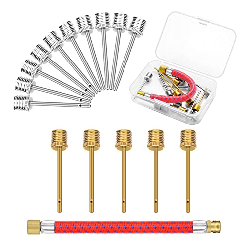16-Pack Dual-Port Air Pump Needles for Sports Balls