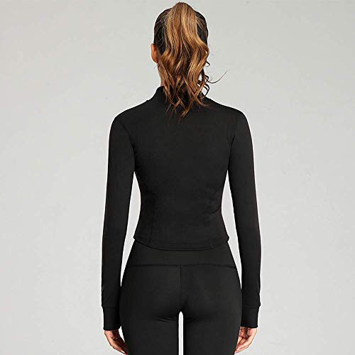 Lightweight Full Zip Running Track Jacket - Medium Black