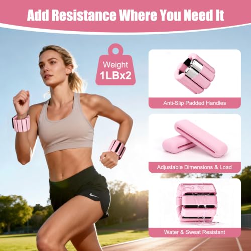 21PCS Pilates Equipment Set for Women - Pink Home Pilates Kit