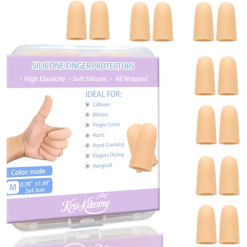 14pcs Silicone Finger Protectors - Ultra-Soft Cots in Nude