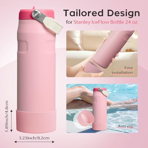 Silicone Boot for Stanley IceFlow 24 oz - Strawberry Cream