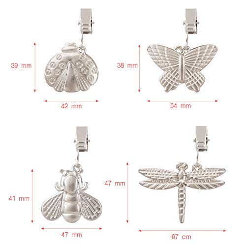 Tablecloth Weights with Clips - 4PCS Butterfly, Bee, Dragonfly, Ladybird
