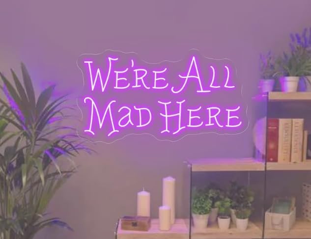 Alice in Wonderland Neon Sign - Mad Hatter Tea Party LED Light for Bedroom & Bar Decor