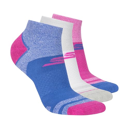 Women's Performance Golf Low Cut Socks - 3 Pack - Magenta Glow/Blue