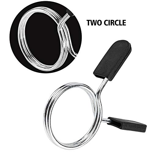 2-Inch Olympic Barbell Clamps - Secure Weight Lifting Collars, 2 Pack