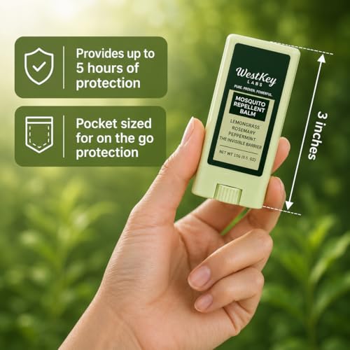 Natural Mosquito Repellent Balm Stick - 3-Pack (0.5oz Each)