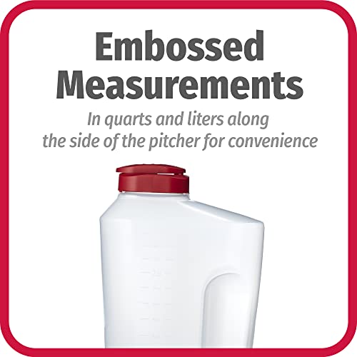 GoodCook 3-Quart BPA-Free Plastic Pitcher with Snap Lock Lid - Pack of 4, 96oz