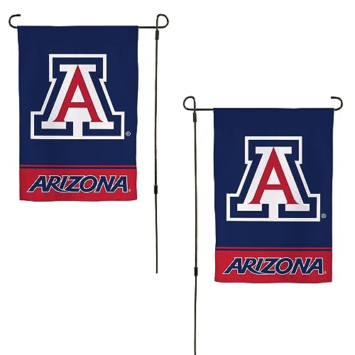 Desert Cactus University of Arizona Garden Flag Blue A Double-Sided 3-Ply Outdoor Flag