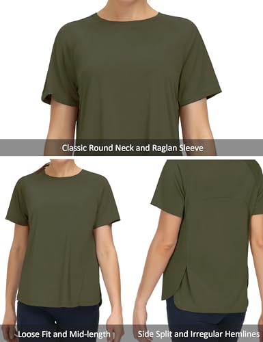 Women's Breathable Side Slits Athletic T-Shirt | Workout & Gym Top