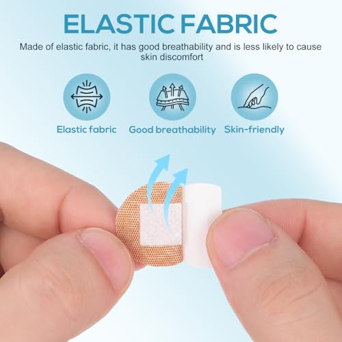 50pcs Round Fabric Bandages for Small Wounds & Skin Spots